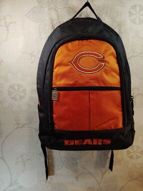 NFL Chicago Bears Navy and Orange Backpack